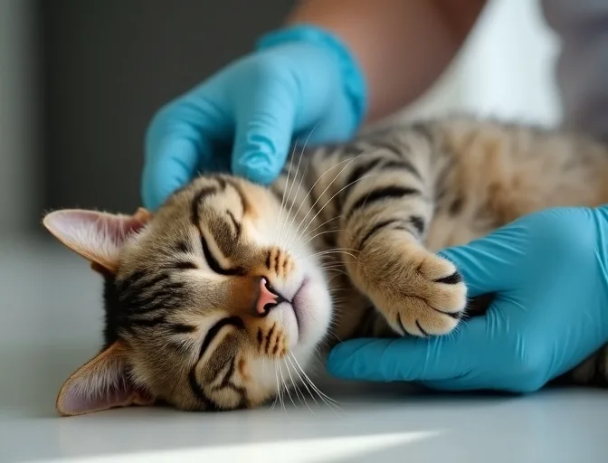Specialist carefully handling a deceased cat with dignity in Barwon Heads
